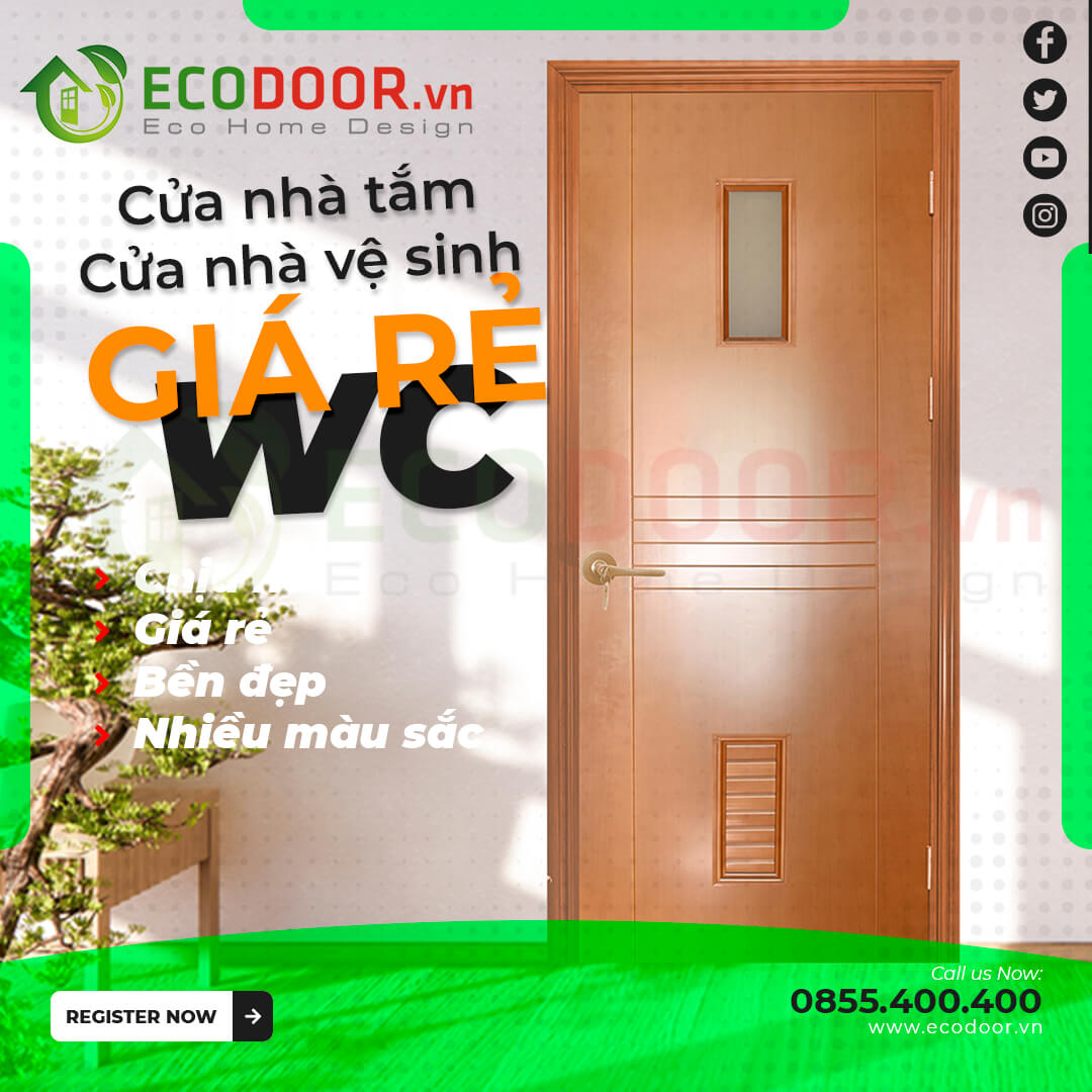 Ecodoor - Cửa nhà tắm, Cửa nhà vệ sinh, Wc, Cửa toilet giá rẻ 4